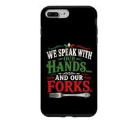 Custodia per iPhone 7 Plus/8 Plus Parliamo Con Le Nostre Mani E Le Nostre Forchette Italian Food Humor