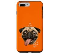 Custodia per iPhone 7 Plus/8 Plus Parodia meme matematica cane carlino dagli occhi selvaggi