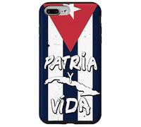 Custodia per iPhone 7 Plus/8 Plus Patria y Vida Cuban Flag Cuba Cuban Roots Black