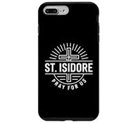 Custodia per iPhone 7 Plus/8 Plus Patrono cattolico Sant'Isidoro Prega per noi Croce