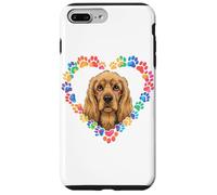 Custodia per iPhone 7 Plus/8 Plus Paws Dye Heart English Cocker Spaniel