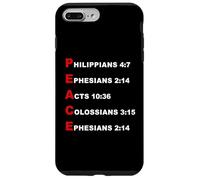 Custodia per iPhone 7 Plus/8 Plus PEACE Acrostic - 5 Christian Faith Bible Verse Scriptures