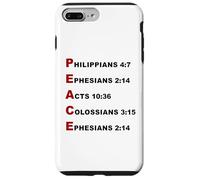Custodia per iPhone 7 Plus/8 Plus PEACE Acrostic - 5 Christian Faith Bible Verse Scriptures