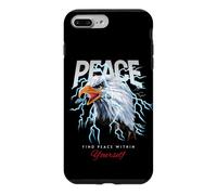 Custodia per iPhone 7 Plus/8 Plus Peace USA Eagle Wild Quotes find The Peace within Yourself