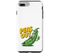 Custodia per iPhone 7 Plus/8 Plus Peas Out - Divertente gioco di parole a forma di pisello con scritta «Peas Out Giving Peace»