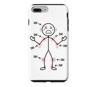 Custodia per iPhone 7 Plus/8 Plus Personaggio stick divertente di Ow Ow Ow Consapevolezza del dolore cronico