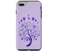 Custodia per iPhone 7 Plus/8 Plus Phases Moon & Tree of Life Fasi Lunari Albero Rosa Della