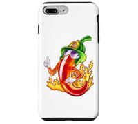 Custodia per iPhone 7 Plus/8 Plus Piccante vigile del fuoco peperoncino fumetto divertente fuoco eroe disegno