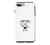 Custodia per iPhone 7 Plus/8 Plus Pickleball Girl Stickfigure Cute Funny Pickleball