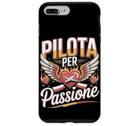 Custodia per iPhone 7 Plus/8 Plus Pilota Per Passione Cuore Aereo Ali Fuoco