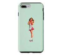 Custodia per iPhone 7 Plus/8 Plus Pin Up Girl Piuttosto Bruna Pattini A Rullo Gambe