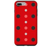 Custodia per iPhone 7 Plus/8 Plus Pink & Red Black Polka Dot Ladybug Cute Lady Bug Polka Dots