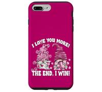 Custodia per iPhone 7 Plus/8 Plus Pink Valentines Gnome Couple I Love You More The End I Win