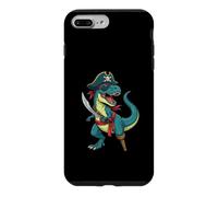 Custodia per iPhone 7 Plus/8 Plus Pirate Dinosaur T Rex - Costume pirata Buccaneer Jolly Roger