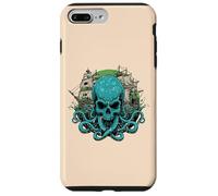 Custodia per iPhone 7 Plus/8 Plus Pirate Octopus Skull Ship Kraken Sea Monster Uomini Donne Bambini
