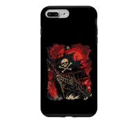 Custodia per iPhone 7 Plus/8 Plus Pirate Ship Dark Gothic Skull Crossbones Pirates Rise
