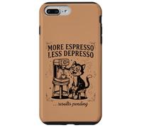 Custodia per iPhone 7 Plus/8 Plus Più Espresso Less Depresso Coffee Cat Sarcasm