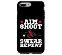 Custodia per iPhone 7 Plus/8 Plus Pool Playing Aim Shoot Swear Repeat Pool Playing Billiards