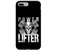 Custodia per iPhone 7 Plus/8 Plus Power Lifter - Manubri con teschio per palestra e allenamento fitness