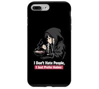 Custodia per iPhone 7 Plus/8 Plus Preferisco Anime Antisociale Anime Ragazza Ramen Amante