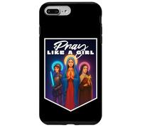 Custodia per iPhone 7 Plus/8 Plus Prega come una ragazza Cattolica Donne Santa Teresa Giovanna d'Arco Maria