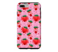 Custodia per iPhone 7 Plus/8 Plus Preppy Spring Coquette Fragola Archi Modello San Valentino
