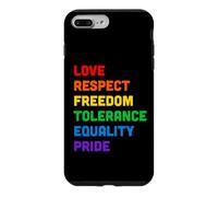 Custodia per iPhone 7 Plus/8 Plus Pride Love Equality Rainbow LGBTQ Parole colorate
