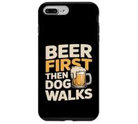 Custodia per iPhone 7 Plus/8 Plus Prima la birra e poi il cane cammina Funny Beer Dog
