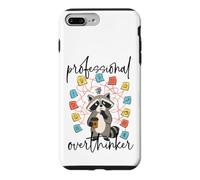 Custodia per iPhone 7 Plus/8 Plus Professionista Overthinker Raccoon Coffee Lover