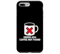 Custodia per iPhone 7 Plus/8 Plus Programmer Coder Error 404 Coffee Not Found Tech