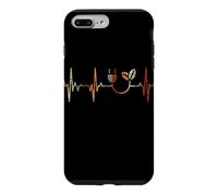 Custodia per iPhone 7 Plus/8 Plus Protezione del clima Battito cardiaco Vintage ECG Cardiogramma Retro