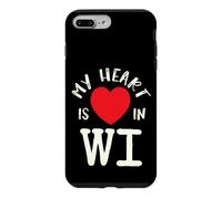 Custodia per iPhone 7 Plus/8 Plus Proud State My Heart Is In WI Wisconsin