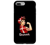 Custodia per iPhone 7 Plus/8 Plus Proud Strong Danish Girl Woman Girlfriend Denmark Flag