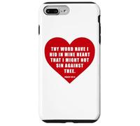 Custodia per iPhone 7 Plus/8 Plus Psalm 119:11 - Thy Word Have I Hid in Mine Heart Bible Verse