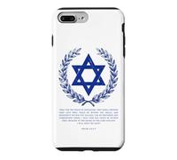 Custodia per iPhone 7 Plus/8 Plus Psalms 122:6-9 Elegant Star of David Israel Bible Verse