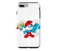 Custodia per iPhone 7 Plus/8 Plus Puffi Grande Papà Puffetta Brainy Cartoon 80s 90s Retro Pose