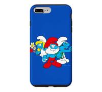 Custodia per iPhone 7 Plus/8 Plus Puffi Grande Papà Puffetta Brainy Cartoon Retro 80s 90s Pose
