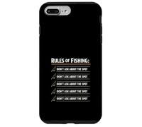 Custodia per iPhone 7 Plus/8 Plus Punto di pesca segreto Non chiedere il mio posto Umorismo Pesca Confine