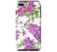 Custodia per iPhone 7 Plus/8 Plus Purple Lilac Flowers Floral Botanical Cottagecore Aesthetic