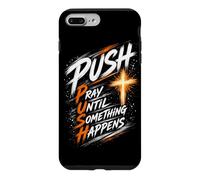 Custodia per iPhone 7 Plus/8 Plus Push dinamico Pregare fino a quando qualcosa accade Brush Cross