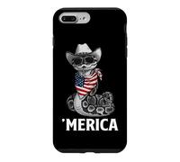Custodia per iPhone 7 Plus/8 Plus Python Snake Bandiera Americana Bandana Cappello da Cowboy Occhiali da Sole