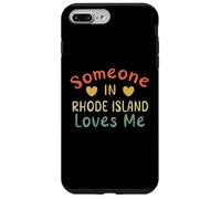 Custodia per iPhone 7 Plus/8 Plus Qualcuno nel Rhode Island mi ama Retro Stati Uniti d'America