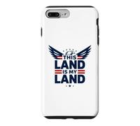 Custodia per iPhone 7 Plus/8 Plus Questa terra è la mia terra aquila patriottica