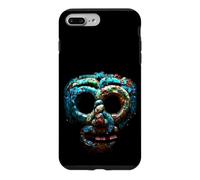 Custodia per iPhone 7 Plus/8 Plus Quetzalcoatl Maschera Azteca Mosaico Turchese