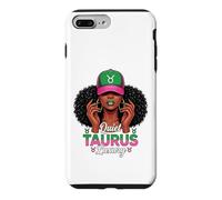 Custodia per iPhone 7 Plus/8 Plus Quiet Luxury Taurus Afro Women Pink Green Cap Black Girl