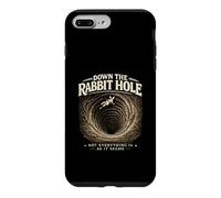 Custodia per iPhone 7 Plus/8 Plus Rabbit Holes Conspiracy Graphic Retro Rabbit UFO Meme Verità