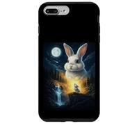 Custodia per iPhone 7 Plus/8 Plus Rabbit Howling to The Moon Vintage Funny Rabbit