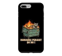 Custodia per iPhone 7 Plus/8 Plus Raccoon in Fire Dumpster Humour sopravvive ai tempi difficili