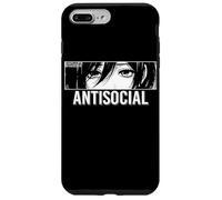 Custodia per iPhone 7 Plus/8 Plus Ragazza Anime Antisociale Occhi Giapponesi Introversi Otaku