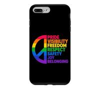 Custodia per iPhone 7 Plus/8 Plus Rainbow Peace Pride Visibilità Libertà Rispetto